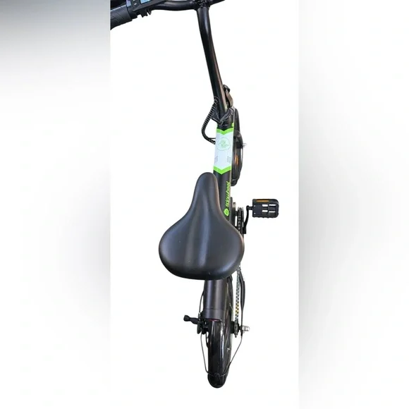 Electric Foldable Bike in Black and Green - Compact Commuter - Picture 4 of 5